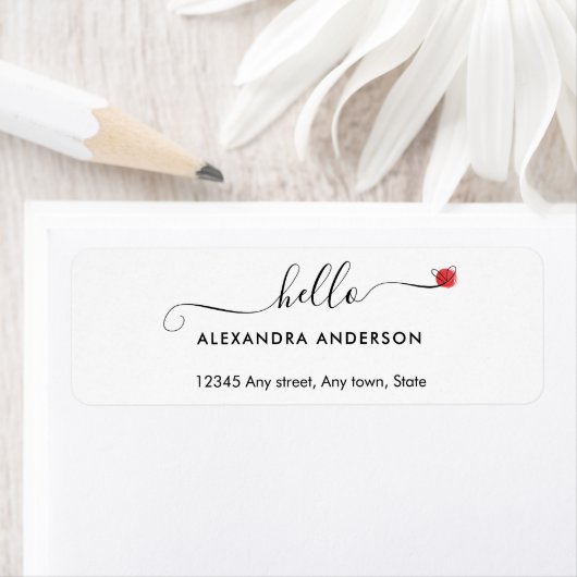 Hallo Minimaal modern script Etiket (Insitu)