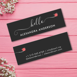 Hallo Minimaal modern script Mini Visitekaartje