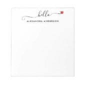 Hallo Minimaal modern script Notitieblok (Voorkant)