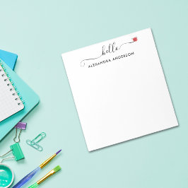 Hallo Minimaal modern script Notitieblok