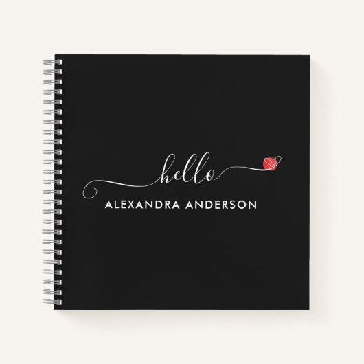 Hallo Minimaal modern script Notitieboek (Voorkant)
