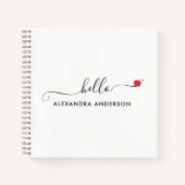 Hallo Minimaal modern script Notitieboek (Voorkant)