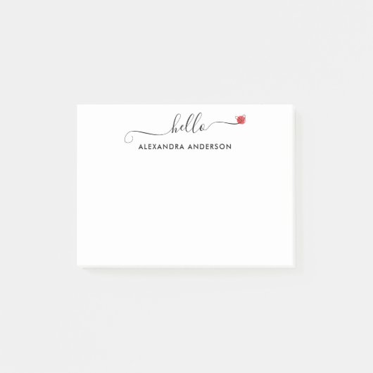 Hallo Minimaal modern script Post-it® Notes (Voorkant)