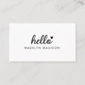 Hallo Minimaal Visitekaartje (Voorkant)