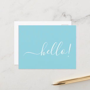 Hallo Minimal Robin Egg Blue Briefkaart voor Notit