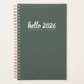 Hallo Minimalist 2026 GreenPlanner Planner (Voorkant)