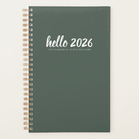 Hallo Minimalist 2026 GreenPlanner Planner (Voorkant)