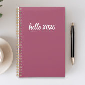 Hallo Minimalistisch 2026 Roos Roze Planner