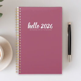 Hallo Minimalistisch 2026 Roos Roze Planner