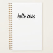 Hallo Minimalistisch | 2026 Wit Planner (Voorkant)