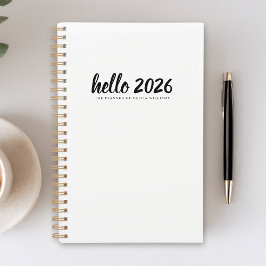 Hallo Minimalistisch | 2026 Wit Planner