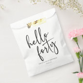 Hallo Minimalistisch 40ste verjaardagsfeestje Bedankzakje (Gezegeld)