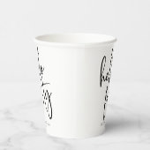 Hallo Minimalistisch 40ste verjaardagsfeestje Papieren Bekers (Rechts)