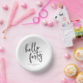 Hallo Minimalistisch 40ste verjaardagsfeestje Papieren Kommen (Feest)