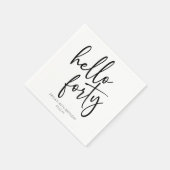 Hallo Minimalistisch 40ste verjaardagsfeestje Servet (Hoek)