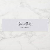 Hallo Minimalistisch Baby Baby shower Waterfles Etiket (Enkel label)