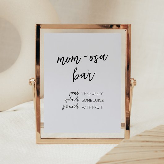 Hallo Minimalistisch Baby Modern Mom Osa Bar Poster
