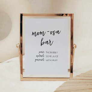 Hallo Minimalistisch Baby Modern Mom Osa Bar Poster