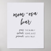 Hallo Minimalistisch Baby Modern Mom Osa Bar Poster (Voorkant)