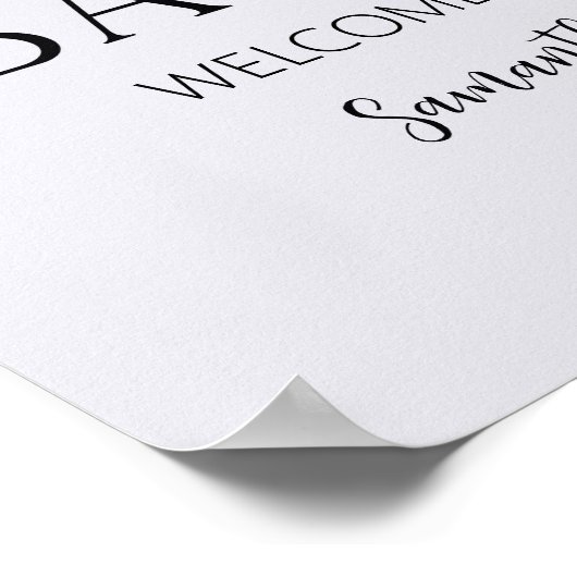 Hallo Minimalistisch Baby Poster (Hoek)