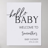Hallo Minimalistisch Baby Poster (Voorkant)