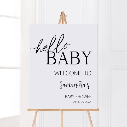 Hallo Minimalistisch Baby Poster