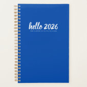 Hallo Minimalistisch blauw 2026 Planner (Voorkant)