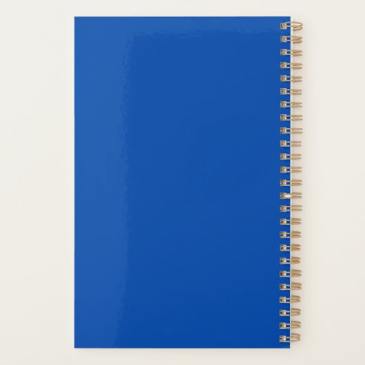 Hallo Minimalistisch blauw 2026 Planner (Achterkant)