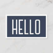 Hallo Minimalistisch Eenvoudig Visitekaartje (Voorkant)