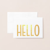 Hallo Minimalistisch? Eenvoudige moderne glamour g Folie Kaarten (Voorkant met envelop)