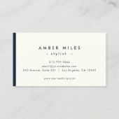 Hallo Minimalistisch Elegant Moody Blue Chic Stijl Visitekaartje (Achterkant)