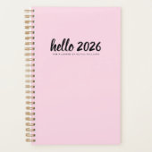 Hallo Minimalistisch roze 2026 Planner (Voorkant)