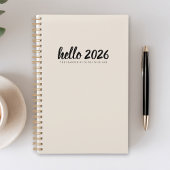 Hallo Minimalistisch zand 2026 Planner