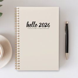 Hallo Minimalistisch zand 2026 Planner