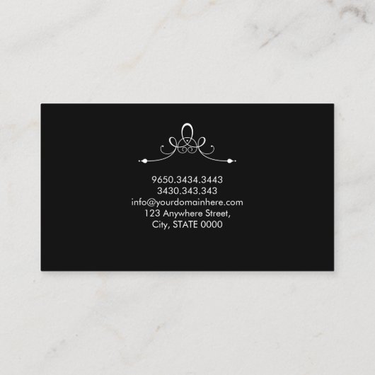 hallo! Minimalistisch zwart Visitekaartje (Achterkant)