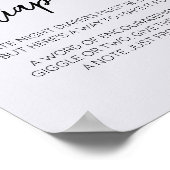 Hallo Minimalistische Baby Moderne Late Night Luie Poster (Hoek)