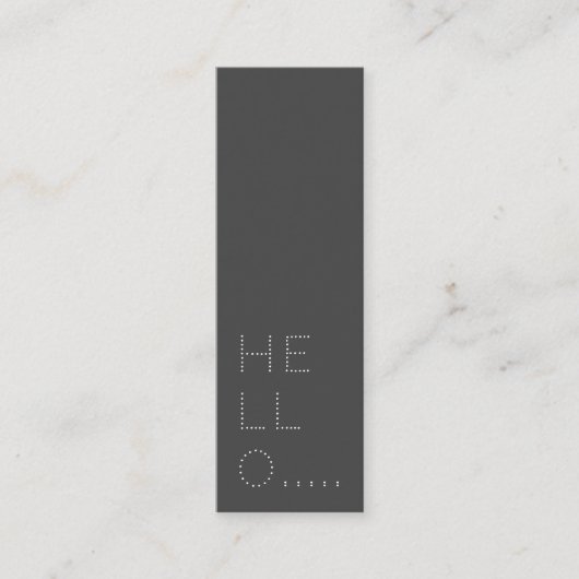 Hallo minimalistische Dots Mini Visitekaartje (Voorkant)