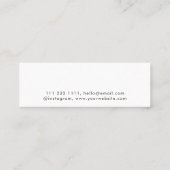 Hallo Minimalistische Eenvoudige Aangepaste Profes Mini Visitekaartje (Achterkant)