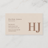 hallo minimalistische handtekening Neutrale toon Visitekaartje (Achterkant)