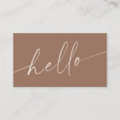 hallo minimalistische handtekening Neutrale toon Visitekaartje (Voorkant)