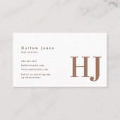 hallo minimalistische handtekening Neutrale toon Visitekaartje (Achterkant)