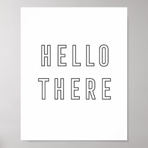 hallo minimalistische omlijsting poster