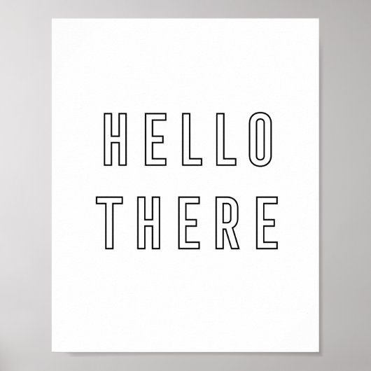 hallo minimalistische omlijsting poster (Voorkant)