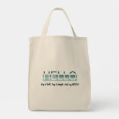 Hallo Minimalistische typografie Canvas tas – Mode (Achterkant)