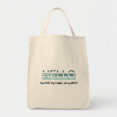 Hallo Minimalistische typografie Canvas tas – Mode (Voorkant)