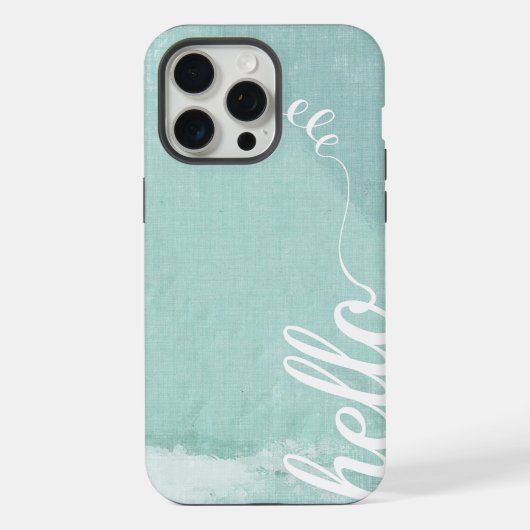 hallo Mint Linen Pattern iPhone 6 Plus Hoesje (Achterkant)