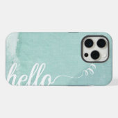 hallo Mint Linen Pattern iPhone 6 Plus Hoesje (Achterkant horizontaal)