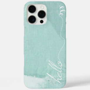 Hallo Mint Linen Pattern iPhone 7 Plus 16 Pro Max Hoesje