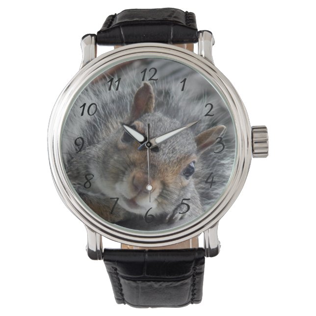 Hallo Miss eekhoorn Horloge (Voorkant)