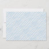 hallo Mister Blue Bow Stropdas Photo Boy Birth Aankondiging (Achterkant)